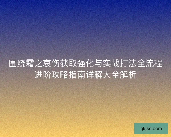 围绕霜之哀伤获取强化与实战打法全流程进阶攻略指南详解大全解析